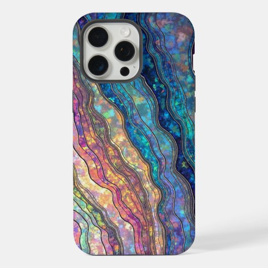 カラフル・アバロン・リップル iPhoneケース (裏面)