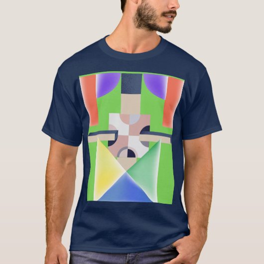 カラフル アブストラクト アート Tシャツ (正面)