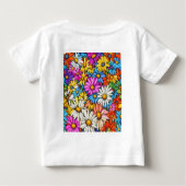 カラフル アブストラクト デイジー #444 ベビーTシャツ (裏面)