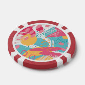 カラフル アブストラクト ポーカーチップ (シングル)