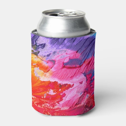 カラフル アブストラクト 缶クーラー (缶正面)