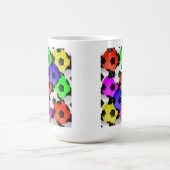 カラフル アメリカ サッカーまたはフットボール コーヒーマグカップ (中央)
