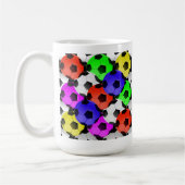 カラフル アメリカ サッカーまたはフットボール コーヒーマグカップ (左)