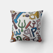 カラフル アルファベット クッションカバー クッション (裏面)