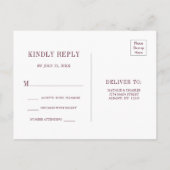 カラフル アンダーザシー サマー RSVP インビテーションポストカード (裏面)