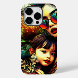 カラフル アート 母と娘 アジアの花園 Case-Mate iPhone 14 PROケース