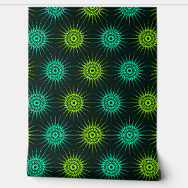 カラフル アール・ヌーヴォー 十二面体小惑星パターン 壁紙