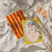 カラフル イラスト ハンドドローンスクリブル ウェディング 招待状