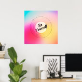 カラフル&インスパイアのモダンタイポグラフィ引用文 ポスター (ホームオフィス)