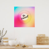 カラフル&インスパイアのモダンタイポグラフィ引用文 ポスター (キッチン)