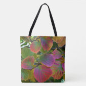 カラフル ウィッチアルダーの葉 植物 トートバッグ (正面)