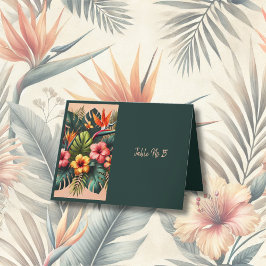 カラフル エキゾチック ハワイアン トロピカル テーブル カード