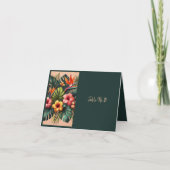 カラフル エキゾチック ハワイアン トロピカル テーブル カード (正面)