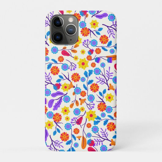 カラフル エキゾチック フラワー 柄-23146 Case-Mate iPhoneケース (裏)