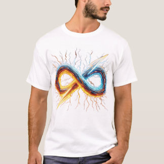 カラフル エネルギーフロー グラフィック メンズTシャツ Tシャツ