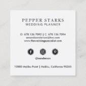 カラフル&エレガントフローラ |名刺 スクエア名刺 (裏面)