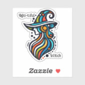 カラフル、エレガント抽象芸術魔女ハロウィン シール (シート)