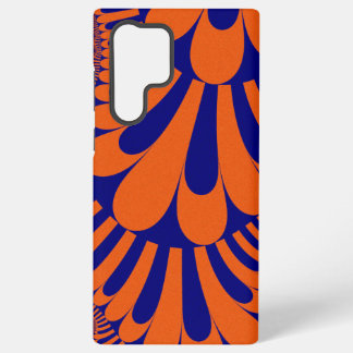 カラフル オレンジ ブルー フラクタル SAMSUNG GALAXY S22 ULTRAケース