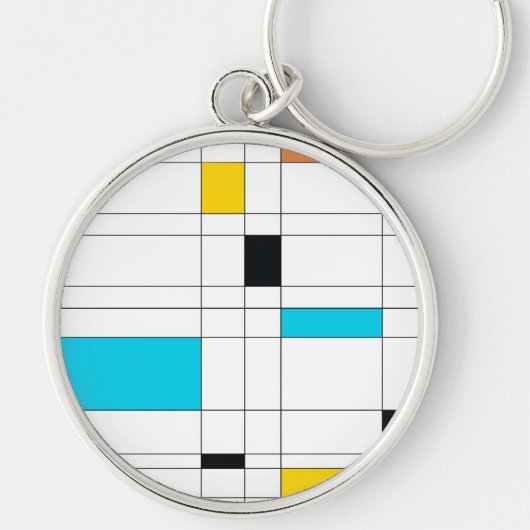 カラフル,カッコいいトレンディー,イラストレーションモダンアート キーホルダー (正面)