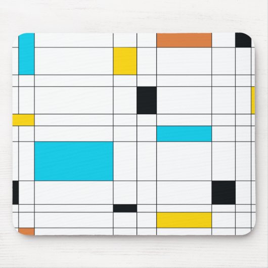 カラフル,カッコいいトレンディー,イラストレーションモダンアート マウスパッド (正面)