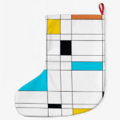 カラフル,カッコいいトレンディー,イラストレーションモダンアート ラージクリスマスストッキング (裏面)