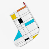 カラフル,カッコいいトレンディー,イラストレーションモダンアート ラージクリスマスストッキング (裏面 (吊り時))