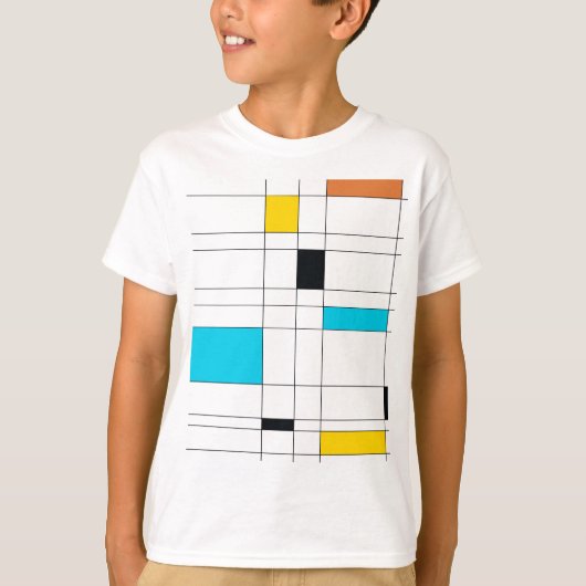 カラフル,カッコいいトレンディー,イラストレーションモダンアート Tシャツ (正面)