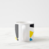 カラフル,カッコいいトレンディー,ジオメトモダンリ形状 エスプレッソカップ (裏面)