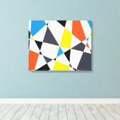 カラフル,カッコいいトレンディー，ジオメトモダンリ形状 キャンバスプリント (インサイチュ (ウッドフロア))