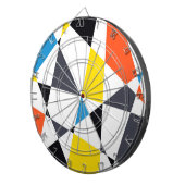 カラフル,カッコいいトレンディー，ジオメトモダンリ形状 ダーツボード (正面右)