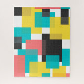 カラフル,カッコいいトレンディー，都市幾何学図形アート ジグソーパズル (縦)