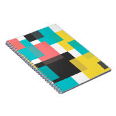カラフル,カッコいいトレンディー，都市幾何学図形アート ノートブック (右側)