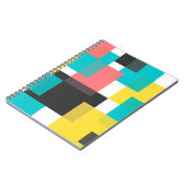 カラフル,カッコいいトレンディー，都市幾何学図形アート ノートブック (左側)