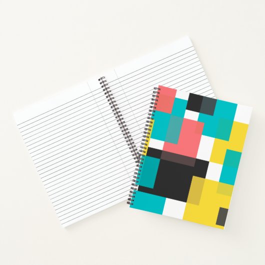 カラフル,カッコいいトレンディー，都市幾何学図形アート ノートブック (内部)