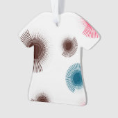 カラフル、カッコいいトレンド都市ブラシストロークの円 オーナメント (正面)