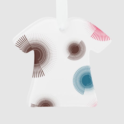 カラフル、カッコいいトレンド都市ブラシストロークの円 オーナメント (裏面)