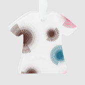 カラフル、カッコいいトレンド都市ブラシストロークの円 オーナメント (正面)