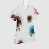 カラフル、カッコいいトレンド都市ブラシストロークの円 オーナメント (正面)