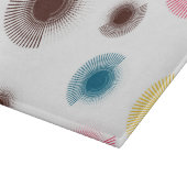 カラフル、カッコいいトレンド都市ブラシストロークの円 カッティングボード (角)