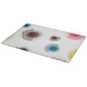 カラフル、カッコいいトレンド都市ブラシストロークの円 カッティングボード (角)