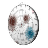 カラフル、カッコいいトレンド都市ブラシストロークの円 ダーツボード (正面右)