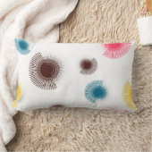 カラフル、カッコいいトレンド都市ブラシストロークの円 ランバークッション (ブランケット)