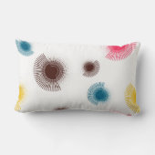 カラフル、カッコいいトレンド都市ブラシストロークの円 ランバークッション (裏面)