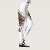カラフル、カッコいいトレンド都市ブラシストロークの円 レギンス (右)