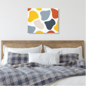 カラフル,カッコいい,トレンディー，ジオメトモダンオーガニックリ キャンバスプリント (インサイチュ (寝室))