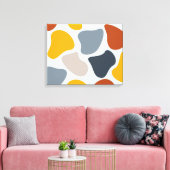カラフル,カッコいい,トレンディー，ジオメトモダンオーガニックリ キャンバスプリント (インサイチュ (リビング))