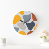 カラフル,カッコいい,トレンディー，ジオメトモダンオーガニックリ ラージ壁時計 (ホーム)