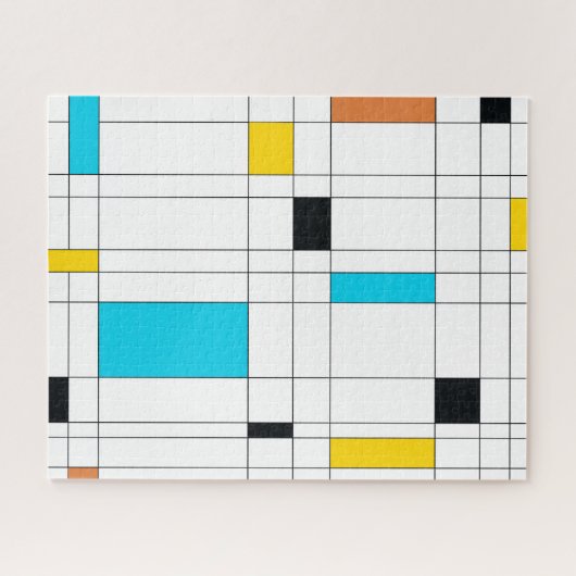 カラフル、カッコいい、トレンディー、モダンなイラストレーションの芸術 ジグソーパズル (横)