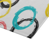 カラフル,,,カッコいい,モダントレンディーブラシのストローク円 カッティングボード (角)