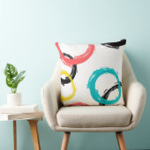 カラフル,,,カッコいい,モダントレンディーブラシのストローク円 クッション (椅子)